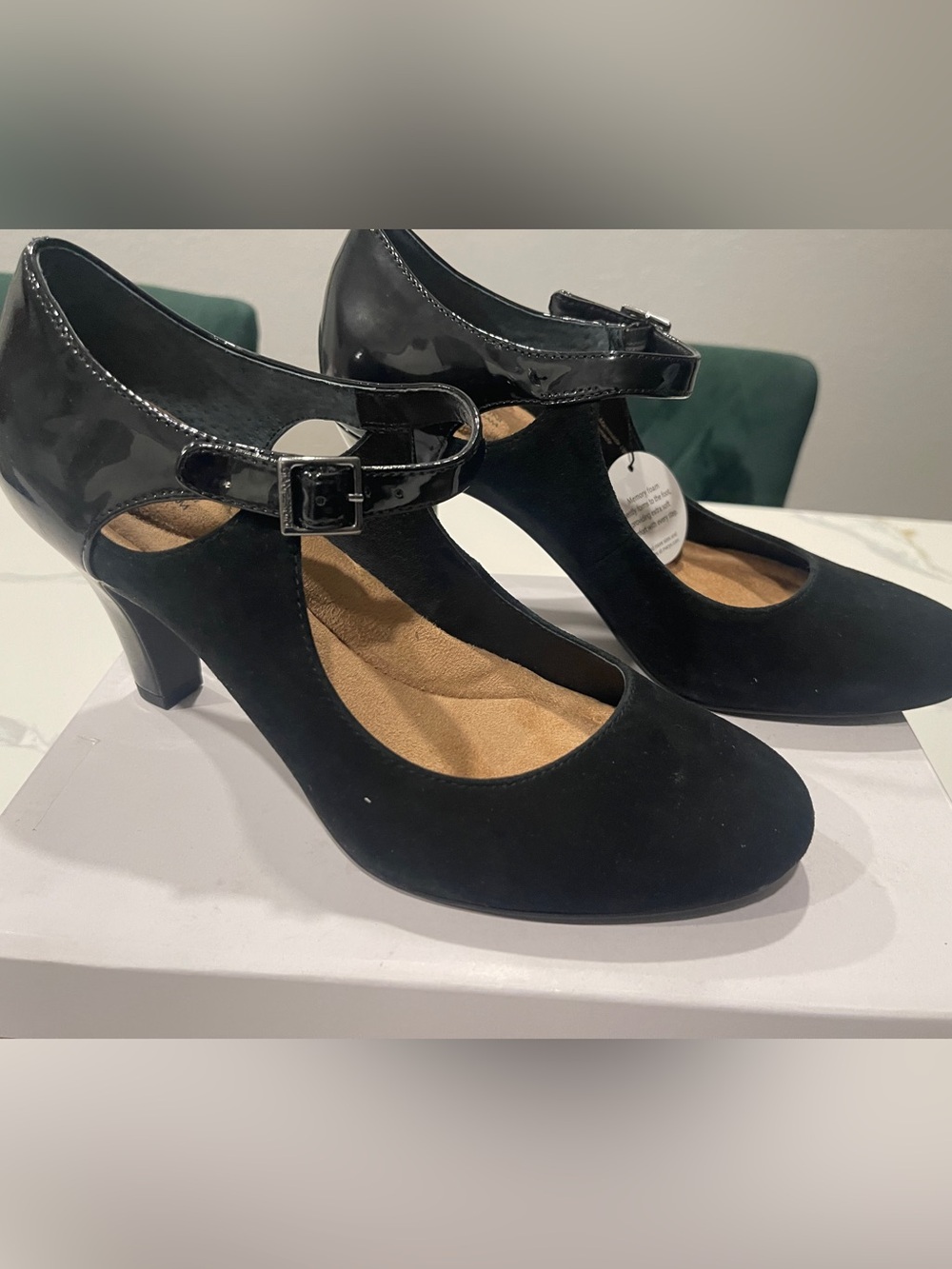 Gianni Bernini Black T-Strap Women's Heels